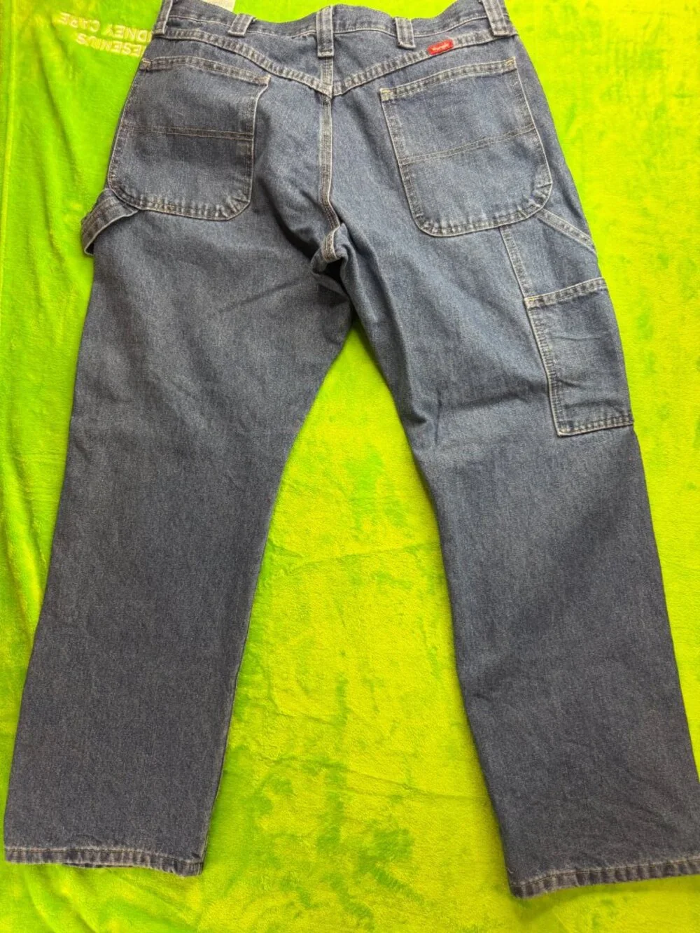 Wrangler Carpenter Jeans Mens Sz 34x34 Riveted Denim Workwear